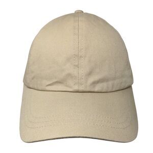 Unbranded Slideback Hat Tan One Size Adjustable Vent Holes 6 Panel Blank